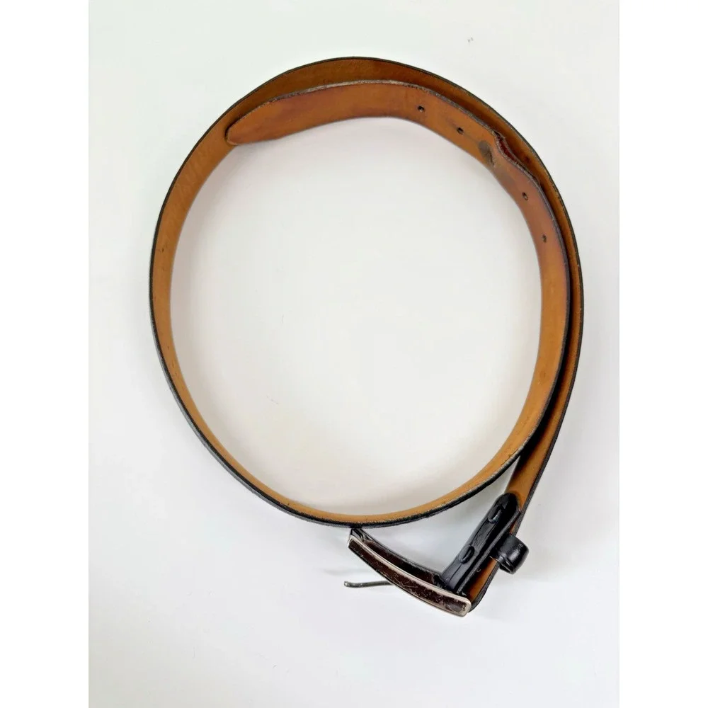 Remo Tulliani Leather Belt Mens‎ 36 Black Italian Calfskin USA Made Dress